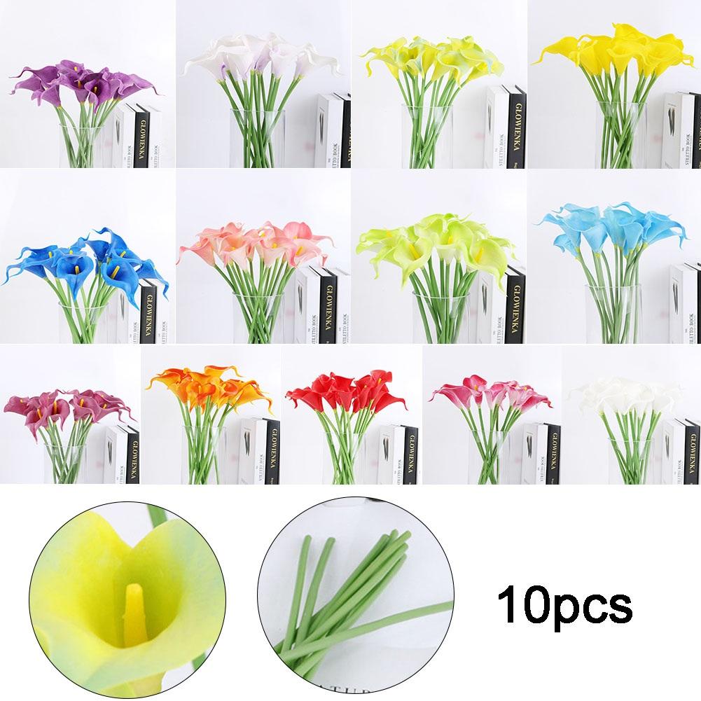 Искусственные цветы из искусственной кожи для вечеринок, свадеб, 10 голов, 10 шт., 34 см