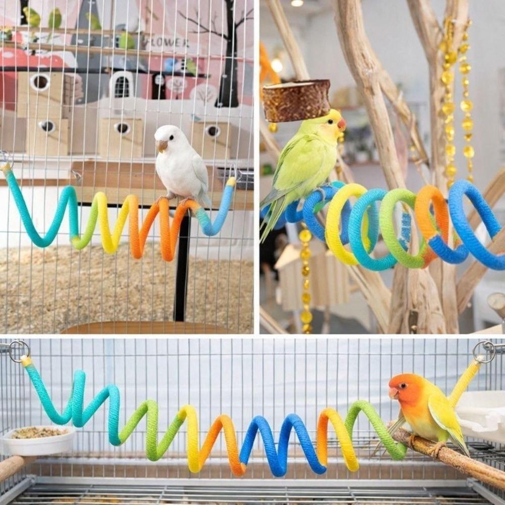Non-slip DIY Bendable Perch for Birds Cotton String Snake Climbing Rope Cage Enrichment