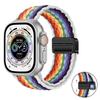 Плетеное нейлоновое петлевое ремешок для Apple Watch Ultra 3 2 49 мм 11 10 46 мм 42 мм 9 8 7 45/41 мм Магнитный ремешок iWatch 6 5 SE 44/40 мм Correa
