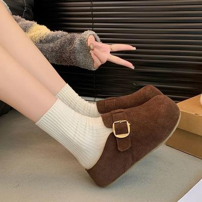 Модные универсальные и удобные полушлепанцы с толстой подошвой и закрытым носком, новинка осени и зимы 2025, ретро, на одной педали, уличная обувь