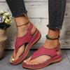 Women's Large Size Flat Bottomed Sandals Shoes Summer Casual Single Buckle Strap Beach Sandals 35-43