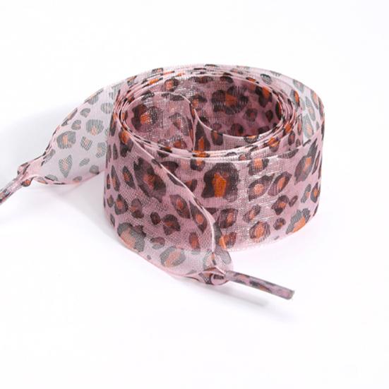 4 пары шнурков для кроссовок, балеток, кружева с леопардовым принтом 4 x 120 см, легкое крепление, надежные узлы, шнурки, аксессуары для обуви