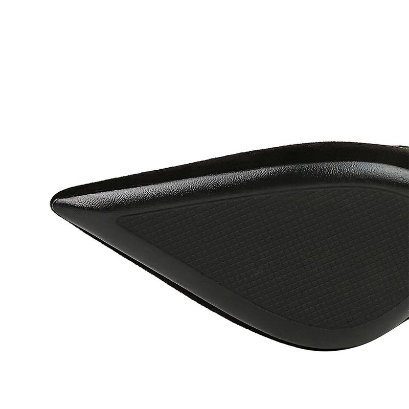 Туфли Замшевые Черные Женские Туфли-лодочки Бокалы и Высокие каблуки Острый носок Женские каблуки 7 см 10 см Женская обувь Офисная обувь