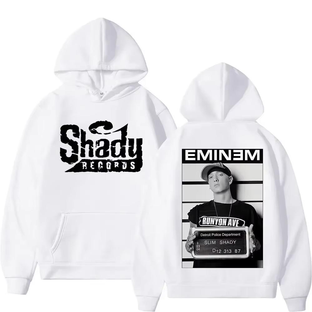 Rapper Eminem men's double-sided printed hoodie Vintage Hip Hop Casual hoodie Fashion hoodie Streetwear
