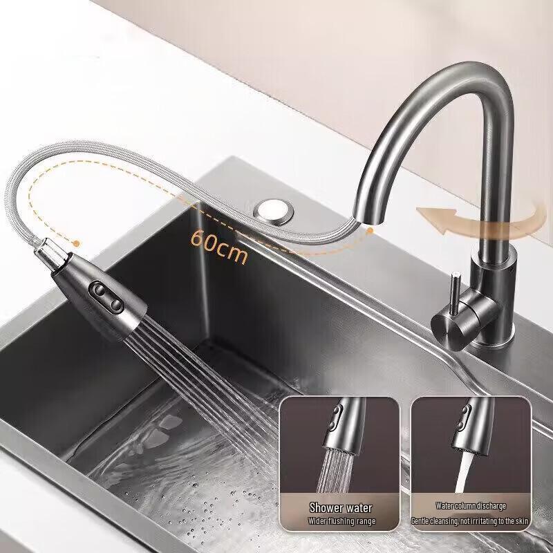 Huiniz Gunmetal Grey Single Basin Kitchen Sink