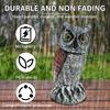 360° Rotation Fake Owl Decoys Statue Motion Activated Scarecrow Shaking Head Simulation Bird Deterrent Realistic