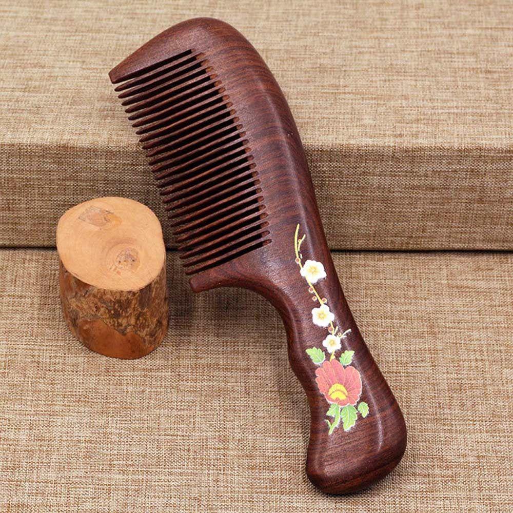 Массаж головы, расческа для волос, нежная расческа из сандалового дерева, расческа для бороды, инструмент для ухода за волосами, аксессуары для красоты