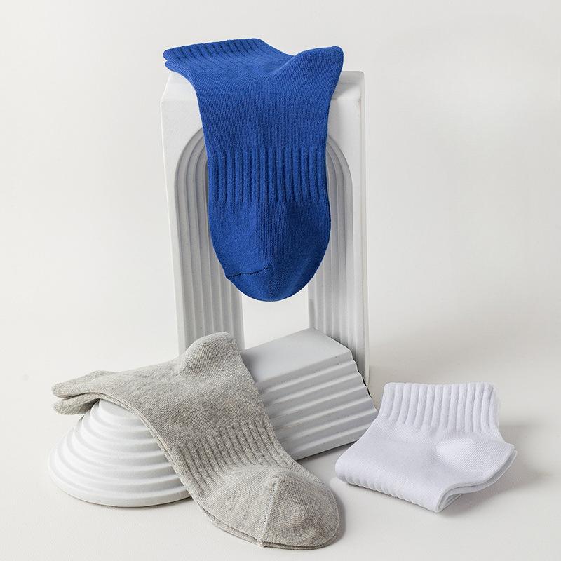 Мужские носки, носки средней длины, махровые подошвы, спортивные носки, белые баскетбольные, утолщенные, дышащие, влагоотводящие, носки для бега из чистого хлопка