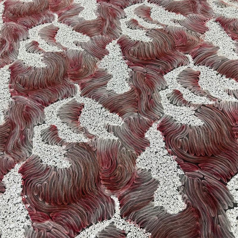 Роскошная вышивка бисером из жемчуга, высококачественное кружево с пайетками, тюлевое кружево, дизайнерская ткань для шитья платьев и одежды своими руками