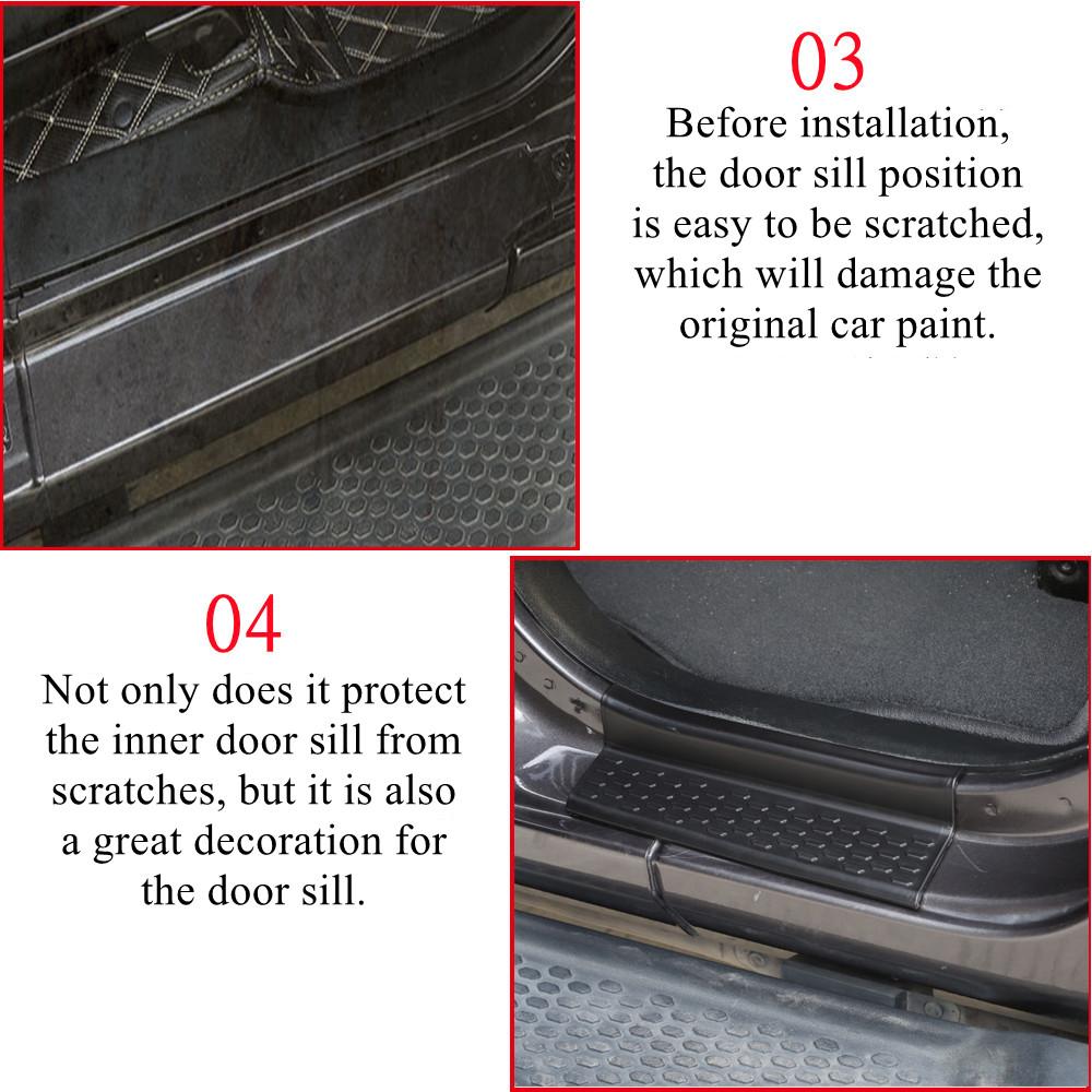 Накладка на дверную пластину для Jeep Wrangler JL Gladiator JT 2018-2022, защитные накладки на пороги, 4-дверный автомобиль