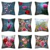 Plant Flower Print Pillow Cover Retro Oil Painting Style Home Room Decoration Office Chair Living Room Sofa Cushion Cover