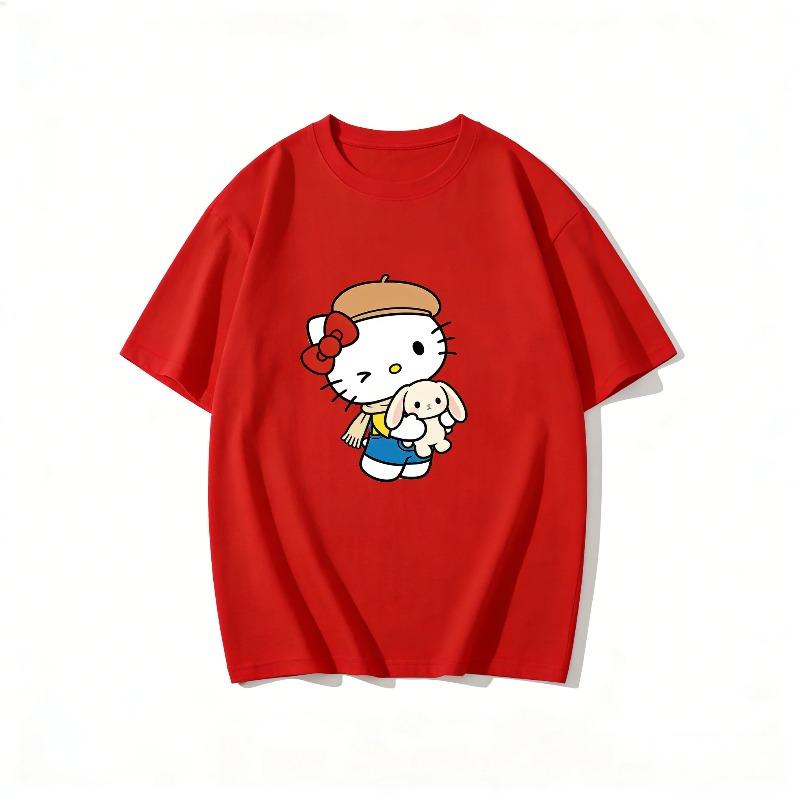 Womens Cartoon Printed Short Sleeve Cotton Women Tshirt 21st Century Style 2026 Summer Y2K Top Casual Fashion Womens Tshirt