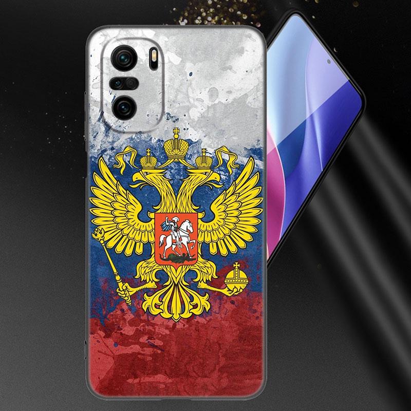 Чехол для телефона с эмблемой российского флага для Xiaomi Mi POCO X3 NFC GT M4 M3 12 11T 10T Pro A3 11 Lite NE 5G 12X 11i F3, черный чехол