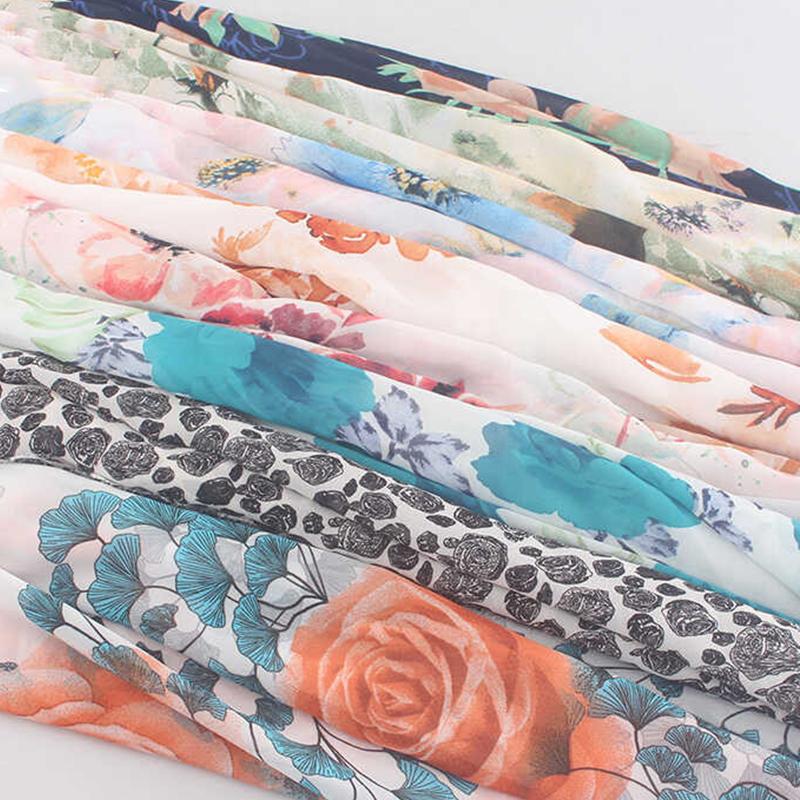 1М 75D Ретро Цветочный Шифон Дышащая Тонкая И Легкая Драпирующаяся Сказочная Дизайнерская Ткань Для DIY Шитья Летнее Платье Рубашки