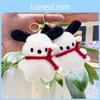 Cute Short Plush Dog Figurine Keychain Charming Accessory For All Occasions