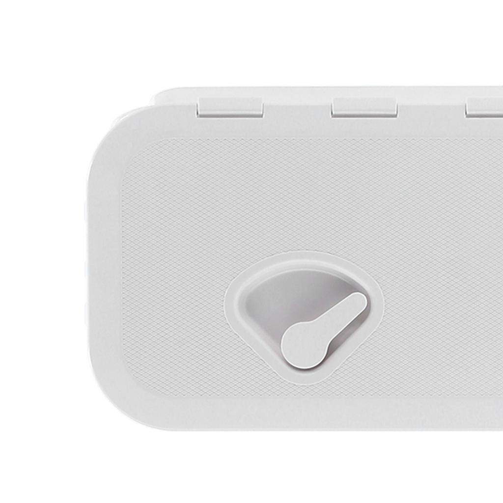 Deck Access   Inspection Cover 180 degrees  Hinged Lid Anti UV with Lock for Marine Boat 24 x 9.5in(White )