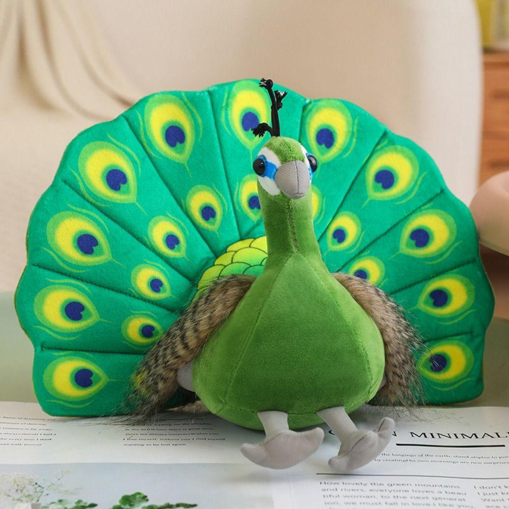 PP Cotton Peacock Plush Doll Spreads Tail Baby Peacock Plush Toys  Children