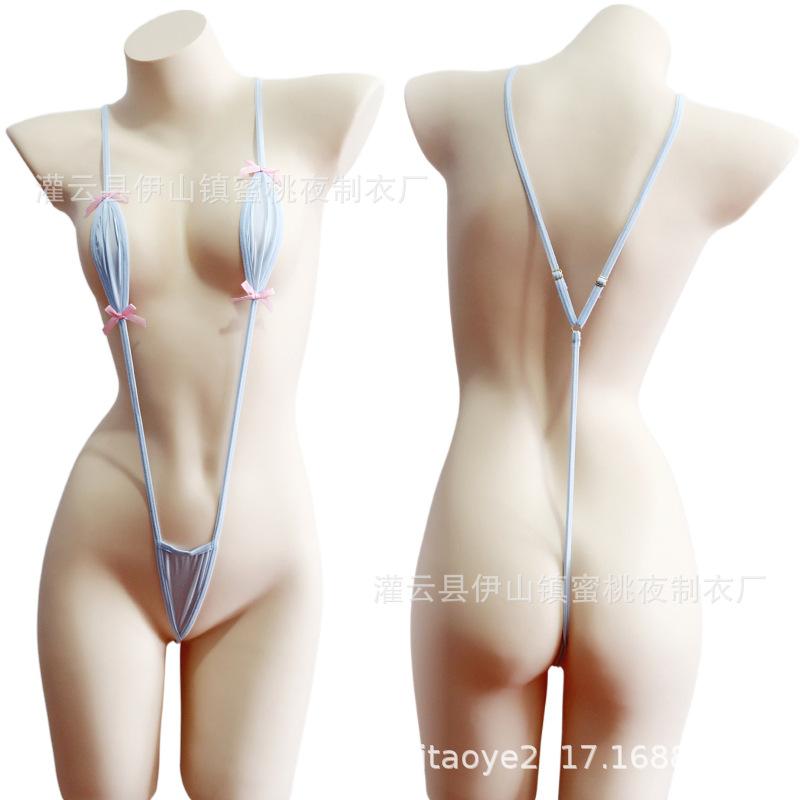Japanese erotic underwear dead library water one-piece bikini three-point tights bed teasing pure desire set