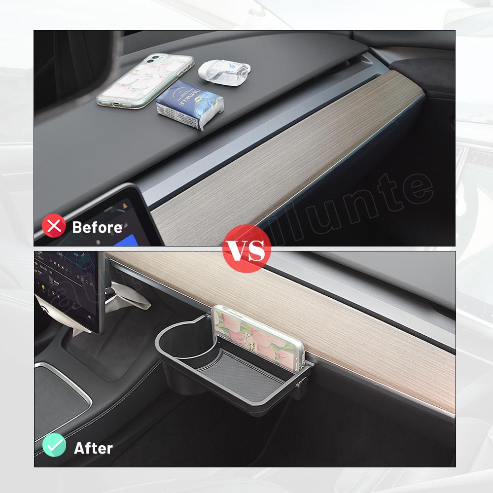 Для модели Tesla 3 Y 2023 2022, перчаточный ящик, органайзер для хранения, лоток для карт, телефона, держатель для напитков, крючок для маски, интерьер