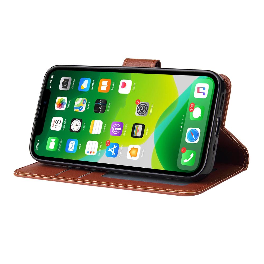 Для iPhone 13 mini Чехол из ПУ кожи Чехол для телефона со слотами для карт Кошелек