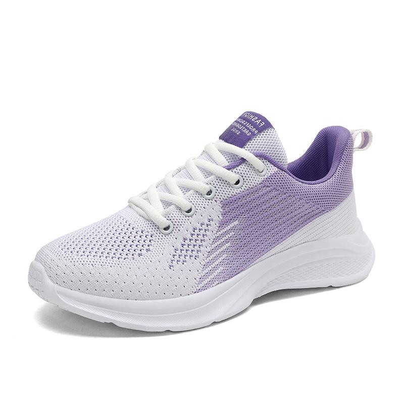 Fashion Explosive Women's Flying Fabric Breathable Fashion Comfortable Lightweight Sports Shoes Non-slip Wear Sports Shoes
