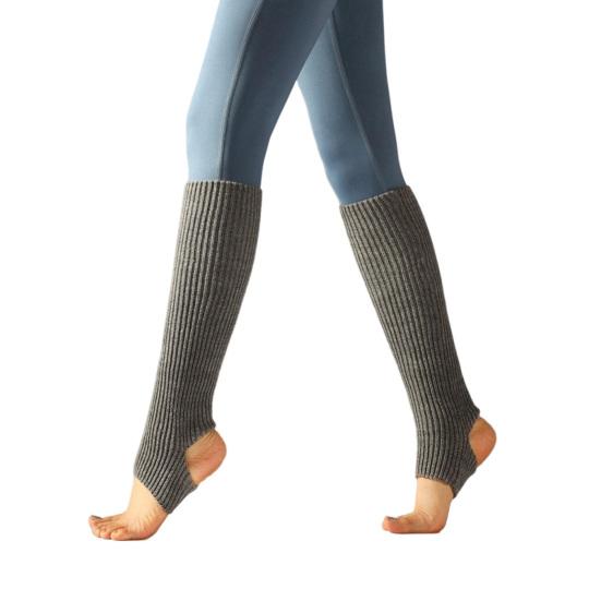 2 пары балетных гетр с отверстием для пятки, вязаные зимние очень мягкие длинные гетры для йоги, танцев, нескользящие носки для ног, чехлы для икр для йоги и спорта