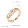 Trendy  Rose Gold Color Bride Wedding Rings For Women Luxury Natural Zircon Accessories Party Daily Fine Jewelry