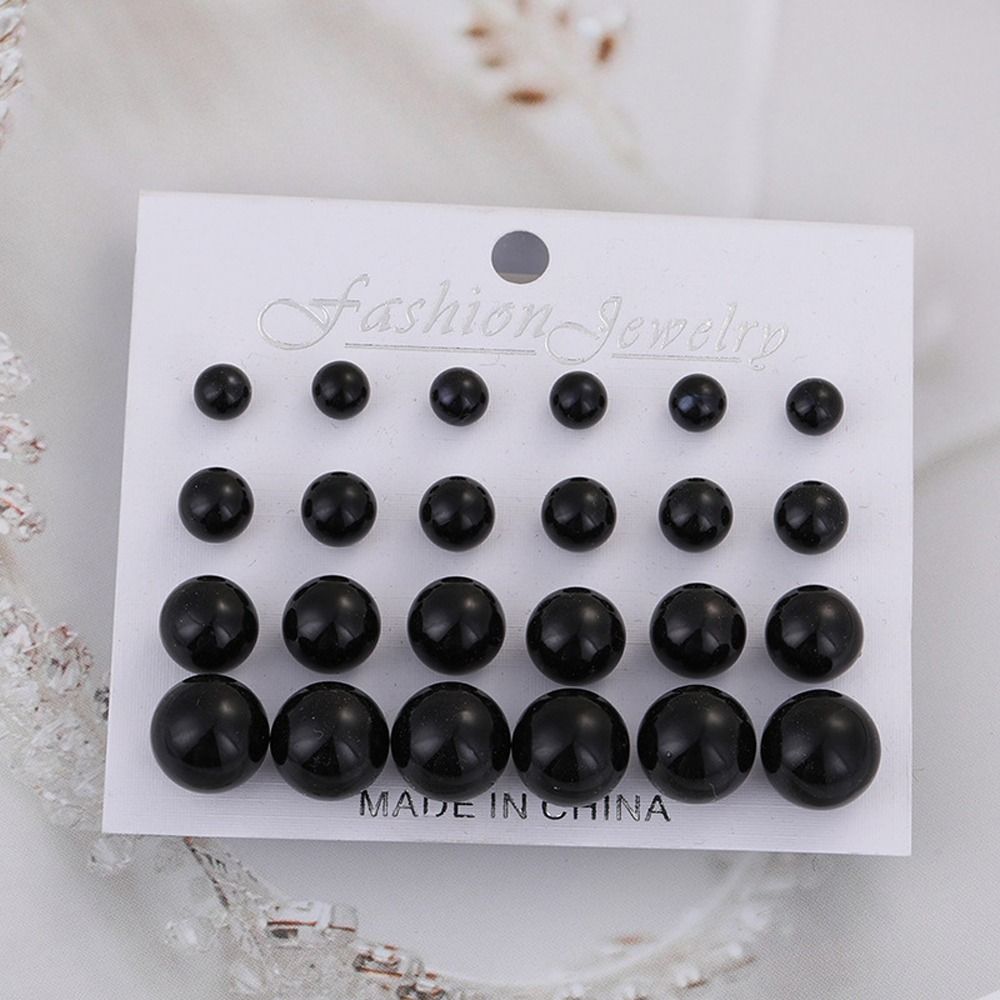 Design Trendy Metal Ear Studs Girl Stud Earrings Set Imitation Pearl Earrings Korean Style Earrings