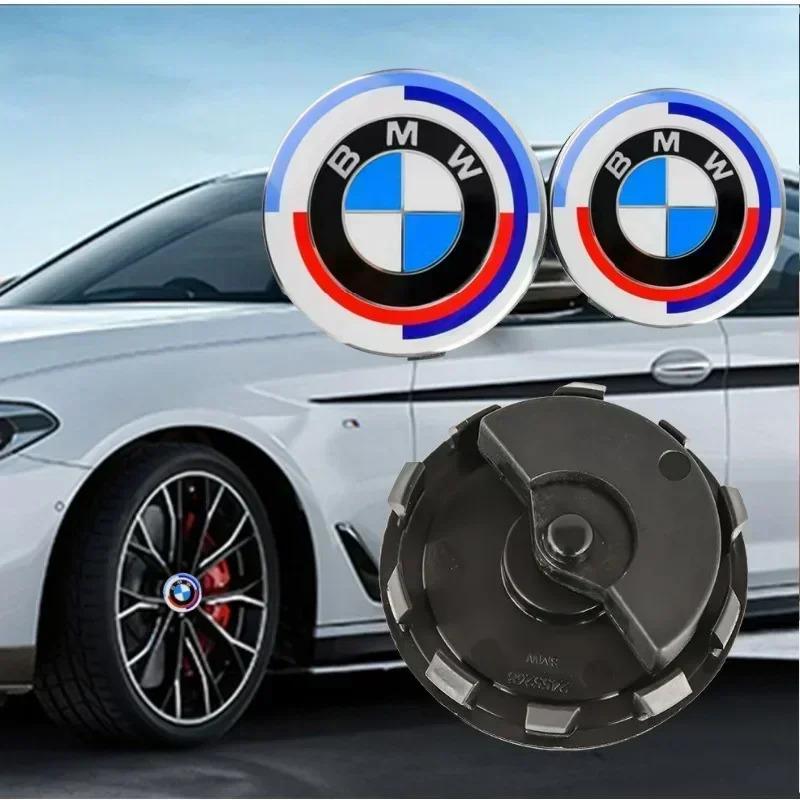 4 шт. 56/68 мм плавающие колпаки центра колеса для BMW 50-летия – Подходят для E39 E46 E60 F10 F30 G20 X3 X5 (Автомобильные аксессуары)