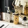 Гальванизированная Керамическая Бутылка для Лосьона с Текстурой Молотка Пустая Бутылка Бутылка для Мыла Дозатор Мыла Бутылки для Жидкого Мыла Аксессуары для Ванной