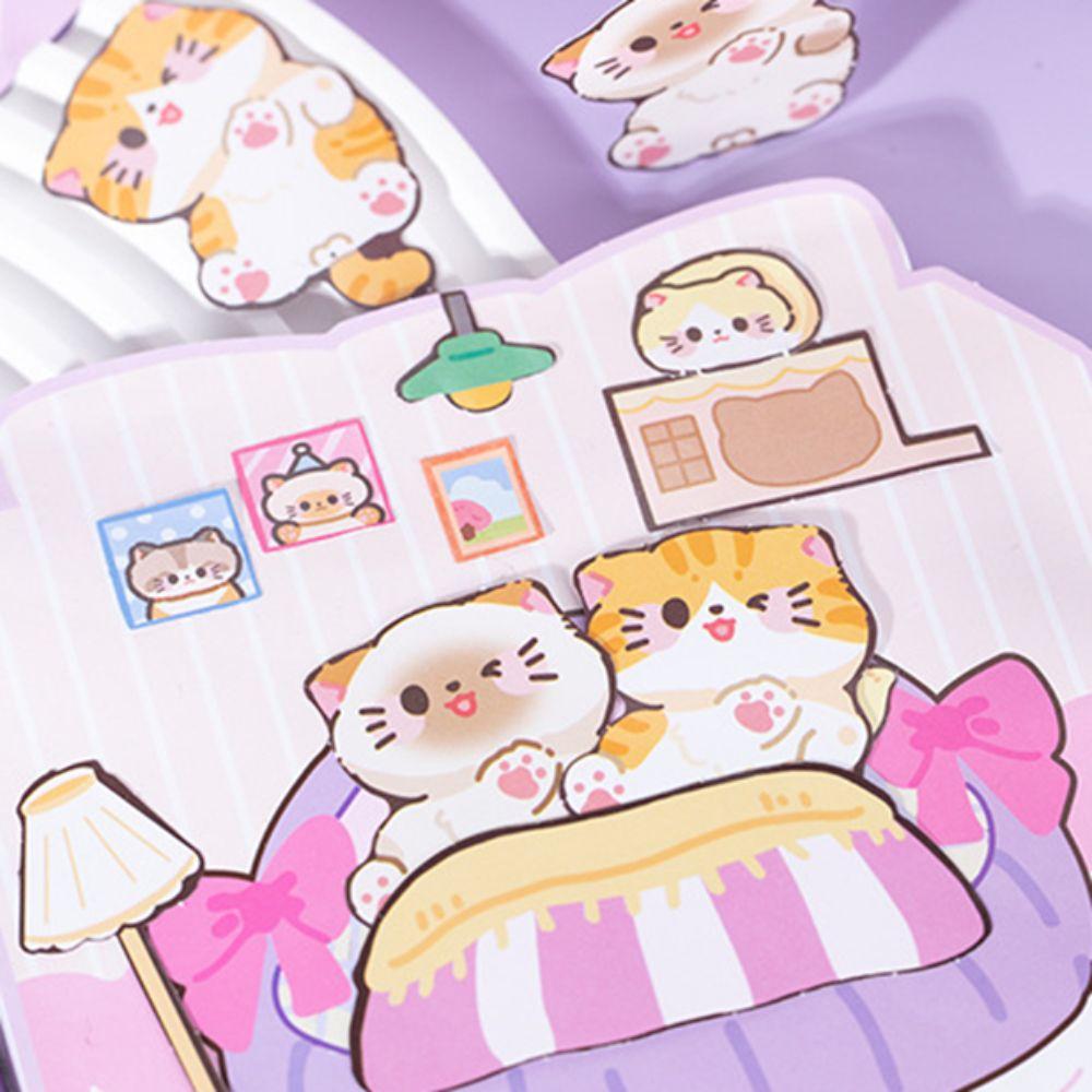 Магнитная книга ручной работы Монтессори DIY для детей, занимающаяся книга, игрушка, наклейка для кошки, подарок на день рождения