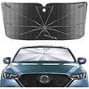 Portable Mazda CX5 CX-5 2017-2025 Windshield Sunshade Umbrella With Carry Bag, 2 In1 Ice Crystal Durable Compact Shade Umbrella UPF50+ UV Front