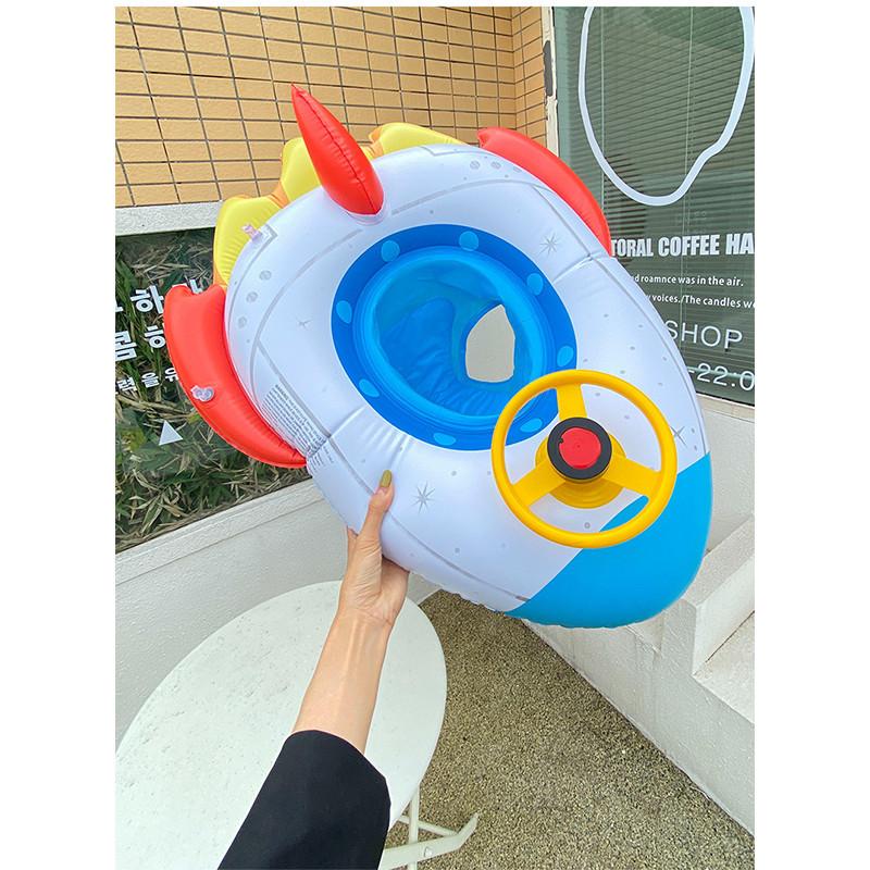 Надувной детский плавательный круг 0-3 года Детский руль космического корабля Сиденье для плавания