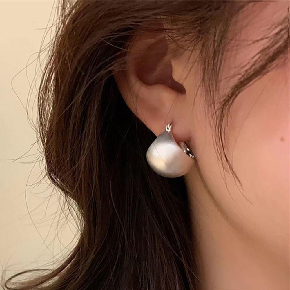 Fashion Jewelry Niche Design Stud Earrings Women Frosted Earrings Korean Style Earrings Ear Buckles