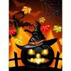 5D DIY Diamond Painting Halloween Pumpkin Diamond Embroidery Bat Mosaic Home Decoration 30x40cm/12x16inch