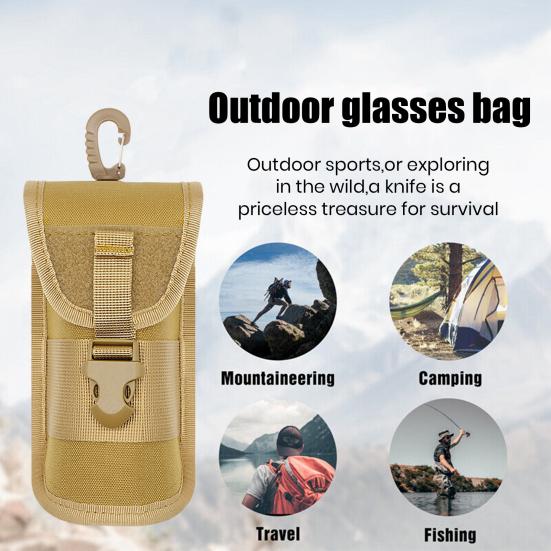 Портативная сумка для хранения очков с пряжкой, тактический контейнер для солнцезащитных очков для женщин и мужчин, жесткая сумка для путешествий на открытом воздухе, для очков