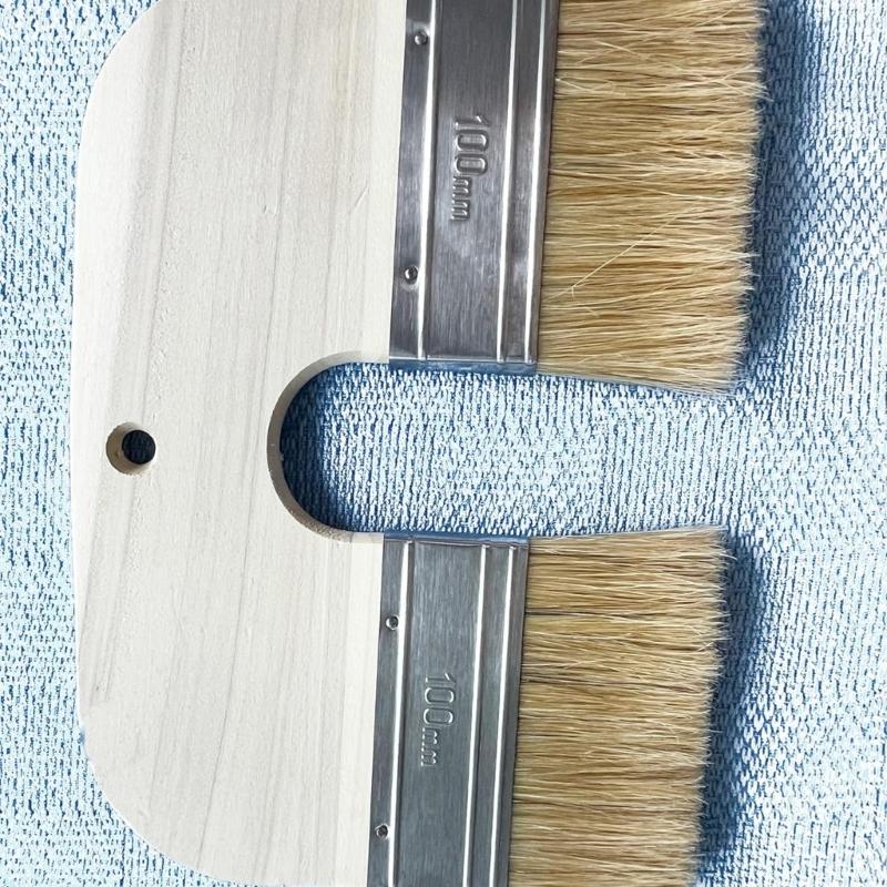 Natural Bristles Limewash Brush Double Head U Grip Paint Brush For Brick