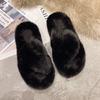 2025 New Women's Autumn and Winter Wool Shoes Cotton Slippers Women's Outer Wear Home Warm Non-slip Cotton Slippers Plush Slippers