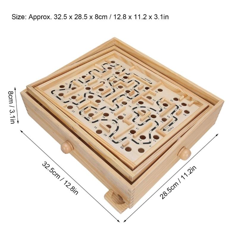 Educational Maze Puzzle Game Toy For Adult and Kids Concentration and Balance Skill Training Bead Maze Board Game Toy