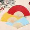 Style Folding Bamboo DecorationTool Party Folding Paper Fan Dance Fan Photo Prop Tool Hand Held Fan
