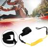 Kayak Accessory Safety Paddle Stand Up Paddle Surfing Leash For Surfboard (Yellow)