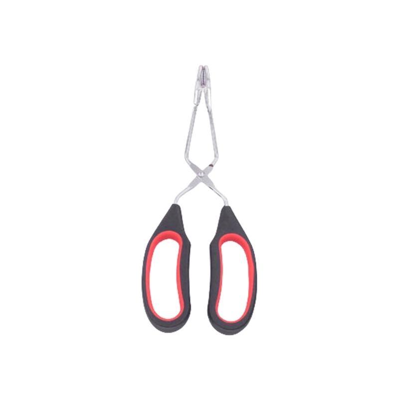 Large Size BBQ Charcoal Food Tong for Safe and Easy Grilling Barbecue Scissor Metal BBQ Baking Clip with Long Handle