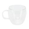 Glass Mug with Handle Transparent Double Wall Coffee Milk Tea Drink Cup Heat Resistant150ml