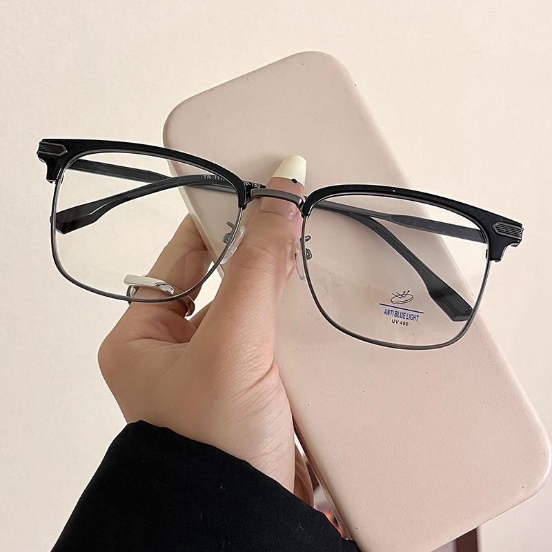 Top Superior Quality Men's Glasses Semi-rimless TR90 Material Superior Quality Glasses Frames Women Blue Lightweight Filtering Office Computer Glass