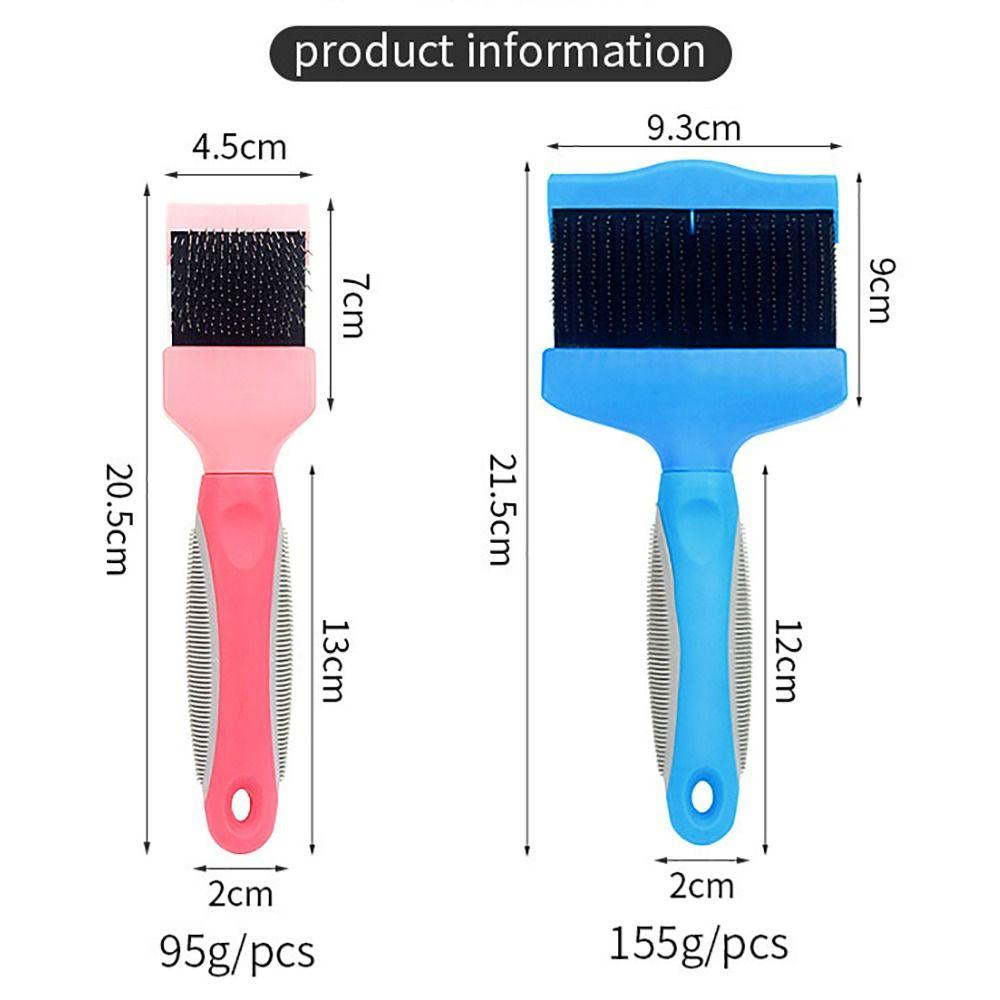 Stainless Steel Pet Hair Brush Double Sided Pet Hair Cleaning Comb Pet Hair Detangling Comb Cats