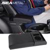 Car Armrest With Cup Holder Universal Pu Leather Storage Box Soft Elbow Suppoty Cushion Multi-functional Movable Armrest for Car