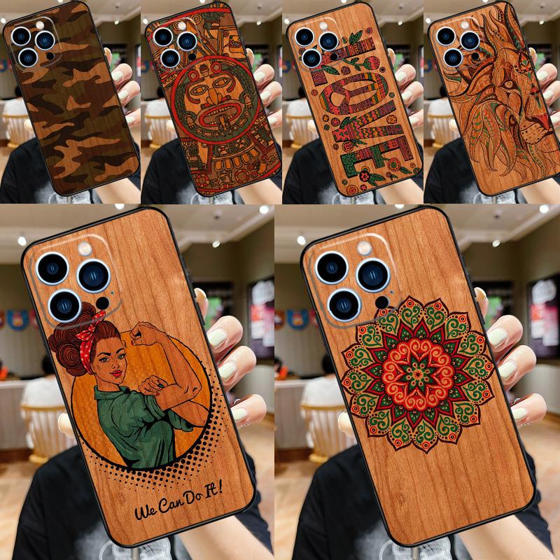 Wood Pattern For Realme C67 C75 C63 C61 C71 C55 C51 C65 C53 10 11 12 13 14 15 Pro Plus GT6 GT7 Pro Case