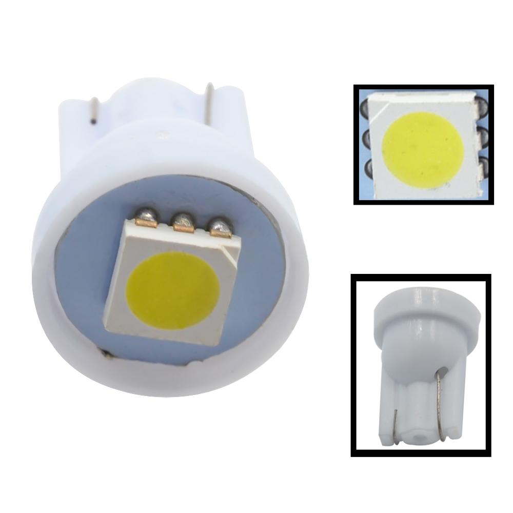 10 шт. Светодиодная лампа T10 W5W 194 168 5050 1SMD Автомобильная клиновая лампа Белый Синий Красный Желтый Зеленый Автомобильная лампа для купола Чтения Приборов Поворотника