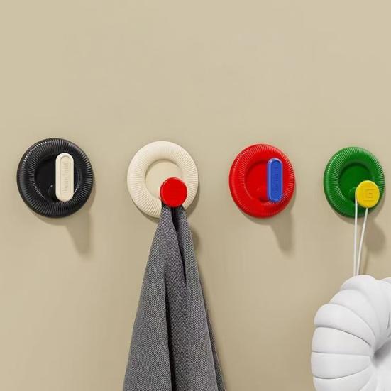 Adhesive Wall Hook No Drill Hook Strong Load-bearing Capacity Hanging Hook for Bathroom Kitchen Renters