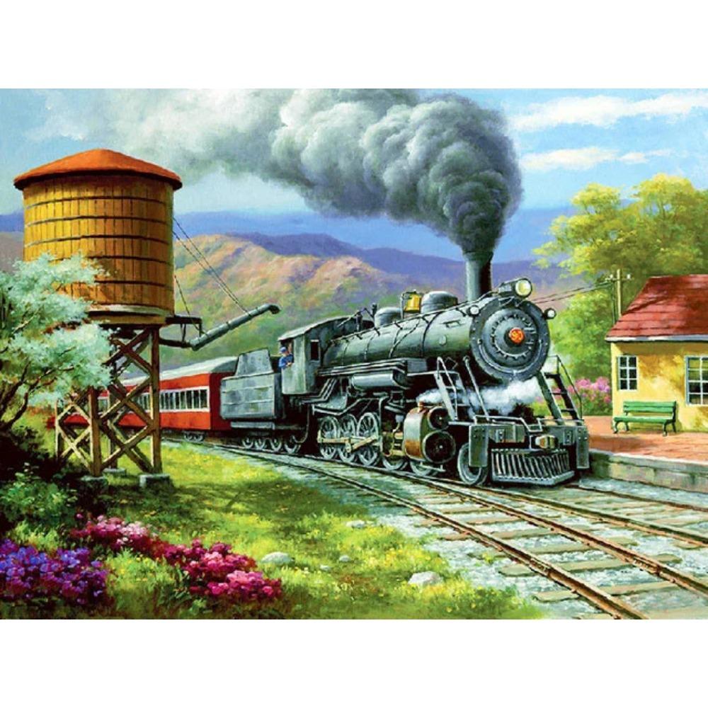 Алмазная живопись Art Full Drill Снежный дом Алмазная картина Ручная работа Снежный день Diy Алмазная мозаика Картина Украшение дома Рождественский подарок